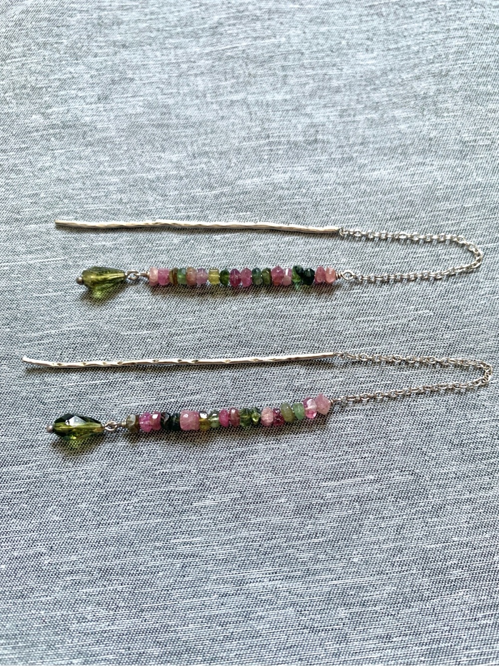 Chan Luu Threader Earrings - Tourmaline - Picture 4 of 10